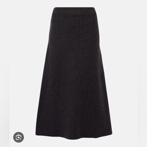 Uniqlo Charcoal A-Line Wool Skirt